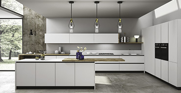 kuadra cucine flat bianca